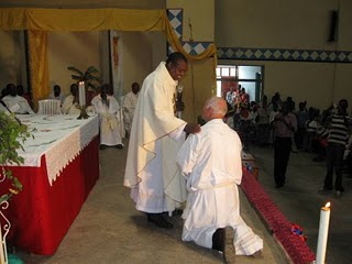Fr Chris blesses Fr Bob