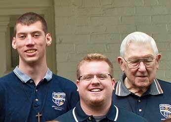 Br Joe DeAgostino, CSC with Fr Waugh, CSC and Br Ed Luther, CSC