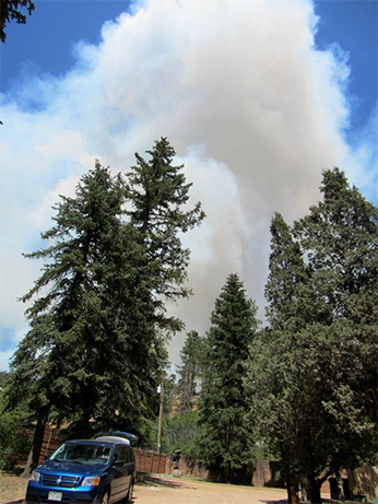 Smoke from Wildfires behind Novitiate