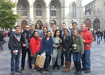 Deacon Chase on Pilgrimage with students from Stonehill College